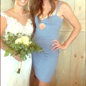 Blue dress with cutout